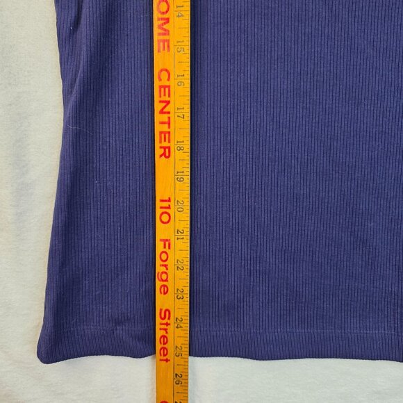 Woolrich Womens Small Ribbed Navy Button Down Polo USA Retro 1990s Deadstock - Picture 7 of 7